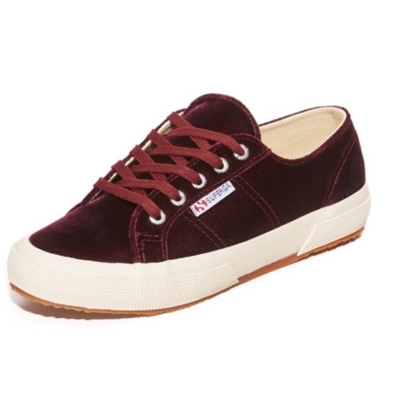 Superga maroon  2750 fleece lined - Picture 1 of 4